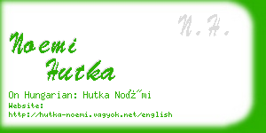 noemi hutka business card
